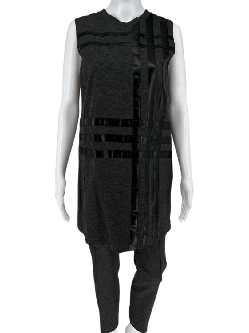 Akris Punto Charcoal Grey Sleeveless Tunic & Tapered Pants Set – Size 10