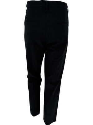 Brunello Cucinelli Charcoal Wool Tapered Trousers with MONILI Trim – Size IT 46 / US 10