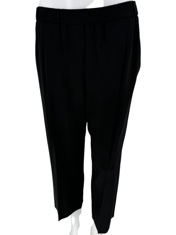 Brunello Cucinelli Black Tapered Pull-On Trousers with Side Pockets – Size US 8