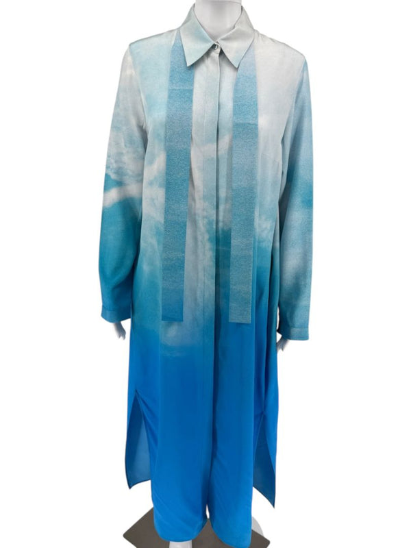 A-K-R-I-S- Cloud Print Silk Tunic Dress – Size 10