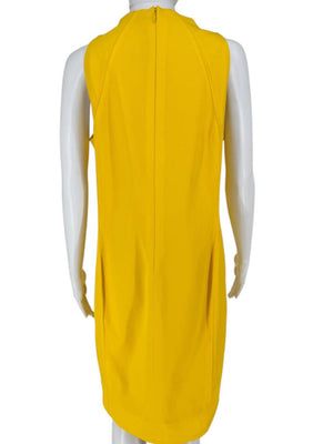 Pamella Roland Sleeveless Citron Yellow Sheath Dress – Large
