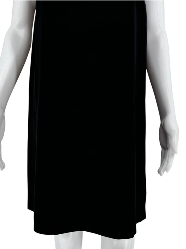 Alice + Olivia Black Shift Dress with Contrast Collar - Size 10
