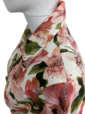 Pamella Roland Pink & Green Floral Belted Jacket – Large
