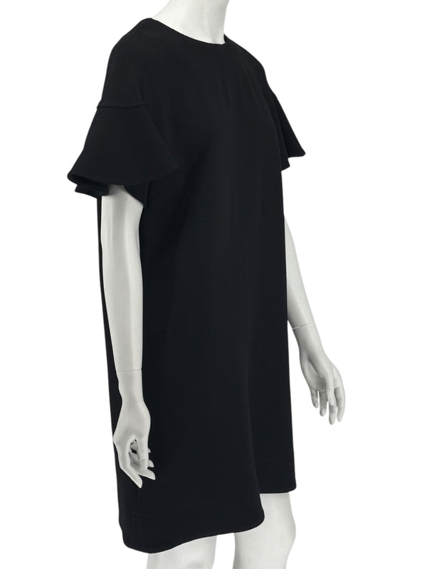 Lela Rose Black Short-Sleeve Button-Back Dress - Size 10