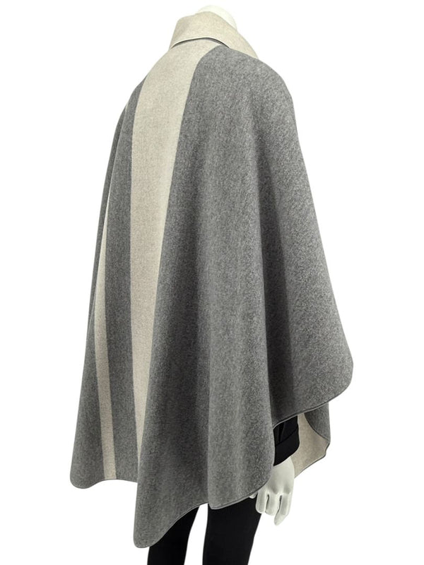 Piazza Sempione Two-Tone Wool-Cashmere Cape - Size IT 42