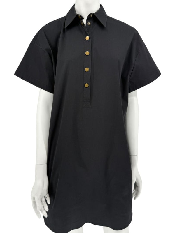 Michael Kors Collection Black Poplin Shirt Dress – Size XS
