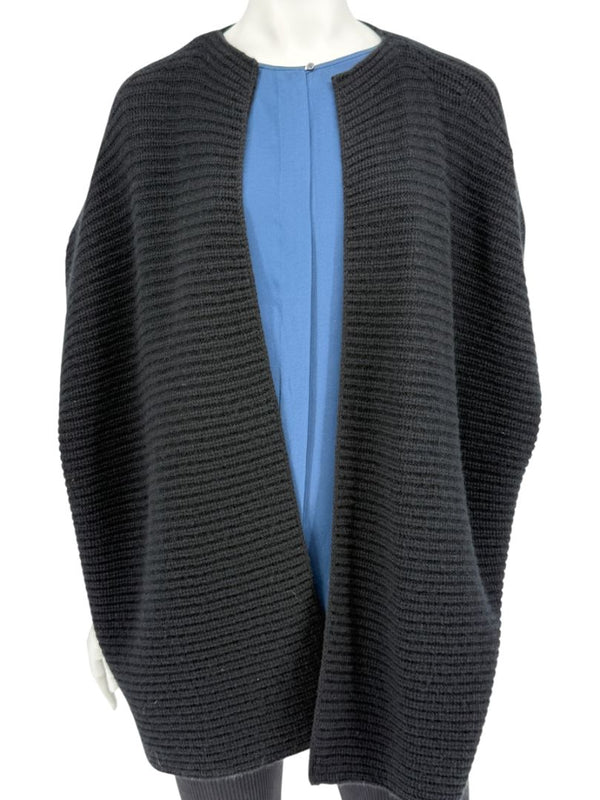 Michael Kors Black Cashmere Cape Cardigan - Size L