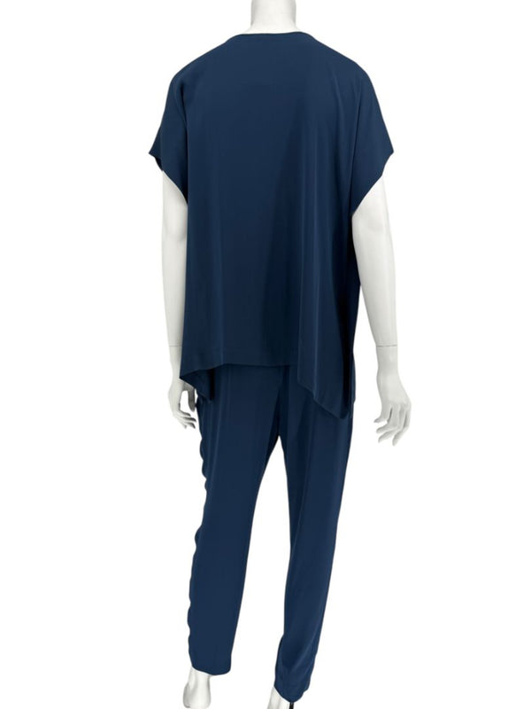 Loro Piana Blue Silk-Blend Lounge Set – Size 46