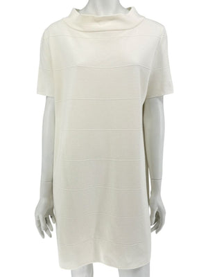 Max Mara Ivory Textured Knit Shift Dress – Size L