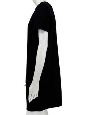 Lafayette 148 Black Textured Knit Shift Dress - Size M