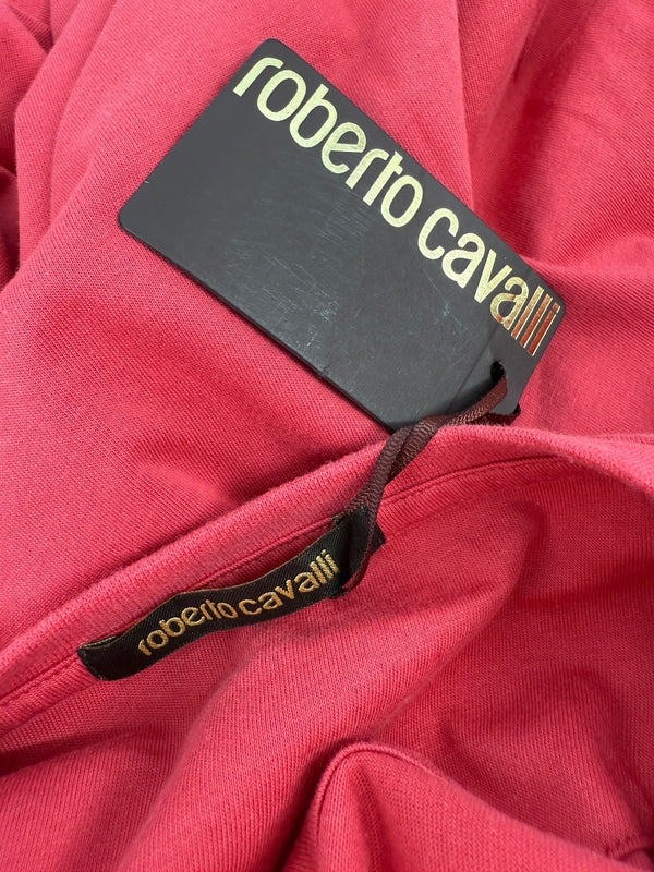 Roberto Cavalli Red Graphic Snake Logo T-Shirt – Size XXL
