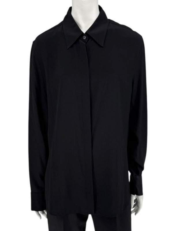 Stella McCartney Black 100% Silk Shirt – Size IT 48