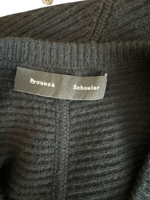 Proenza Schouler Black Wool & Cashmere Ribbed Knit Dress – Size S
