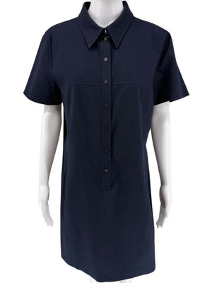 Akris Navy Short Sleeve Polo Dress – Size US 10