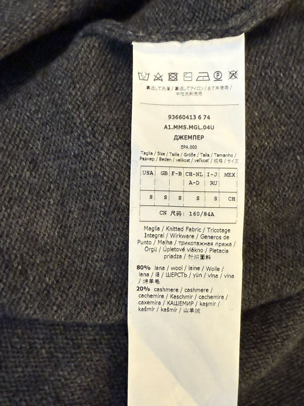 S MaxMara Charcoal Wool-Cashmere Turtleneck Sweater – Size S