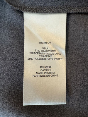 Tibi Charcoal Cap-Sleeve Mock Neck Top – Size L