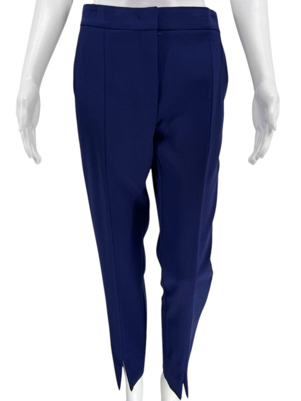 Max Mara Blue Virgin Wool Blend Pant Suit – Size US 12