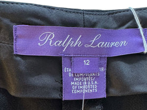 Ralph Lauren Purple Label Black Wool Pant Suit – Size 12