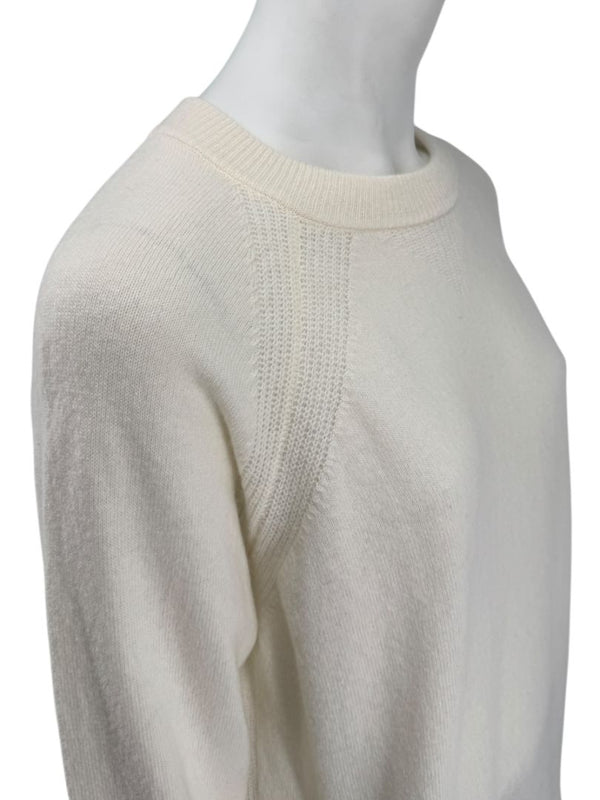 Eleventy Ivory Wool & Cashmere Crewneck Sweater – Size M