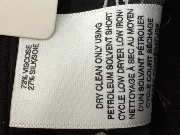 Oscar de la Renta Black Asymmetric Overlay Pants – Size 10- NWT