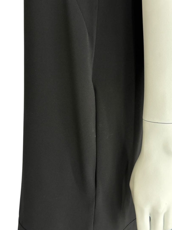 Akris Punto Black Sleeveless Pleated Trim Shift Dress – Size 10