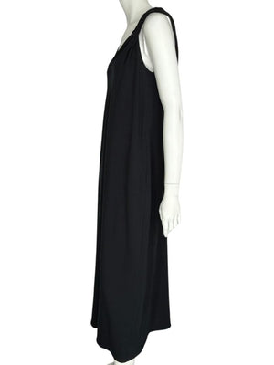 Brunello Cucinelli Black Twisted Strap Maxi Dress with Monili Detail – Size M