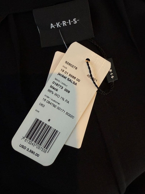 Akris Black Wool “Salsa” Jacket – Size 8- NEW
