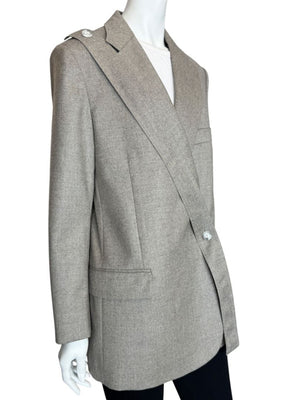 Stella McCartney Grey Wool Structured Blazer – Size IT 40