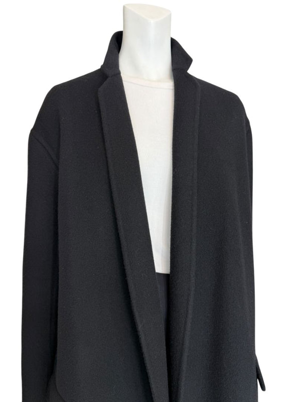 Céline 100% Cashmere Long Black Coat – Size FR 36