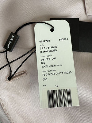 Akris Miles Blazer in Lily Pink Virgin Wool, Size 10 (IT 46) – NWT