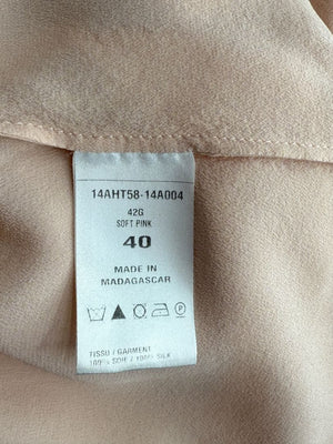 Chloé Soft Pink Silk High Neck Blouse – FR 40 (US 8)