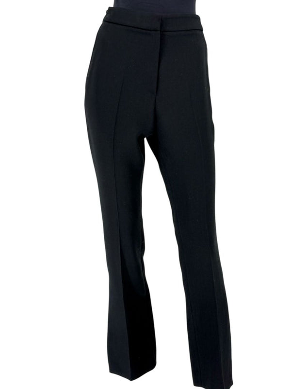 Brunello Cucinelli Black Wool-Blend Split-Hem Tailored Trousers - Size US 8 / IT 44