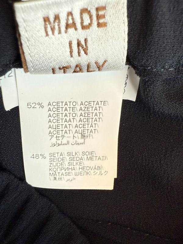 Brunello Cucinelli Navy Silk-Blend Cargo Jogger Pants – Size IT 44 (US 8)