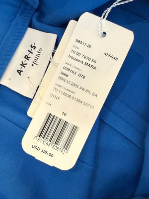Akris Punto Lake Blue “Mara” Trousers – Size 10