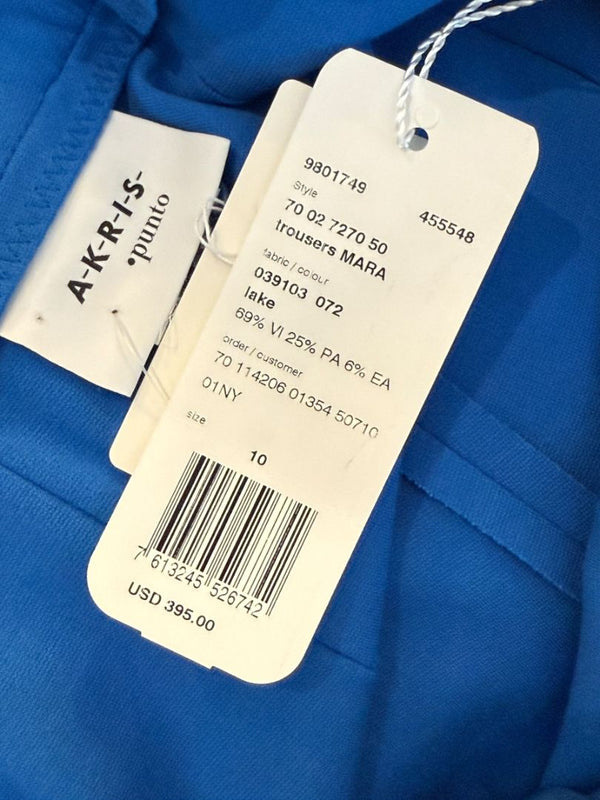 Akris Punto Lake Blue “Mara” Trousers – Size 10
