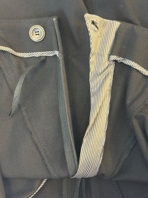 Brunello Cucinelli Black Cropped Stretch Cotton Trousers – Size US 10 / IT 46