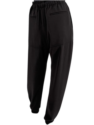 Chloé Black Relaxed Jogger Pants with Drawstring Waist - Size IT 42 / US 6