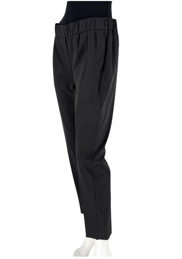 Brunello Cucinelli Charcoal Grey Wool-Blend Pants – Size IT 44 / US 8