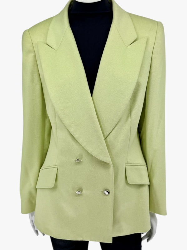 Escada Margaretha Ley Light Pistachio Double-Breasted Blazer – Size 44 (DE)