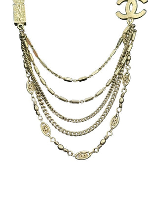 Chanel Crystal CC London–Paris Multi-Strand Chain Brooch – Silver Tone (Fall 2008)