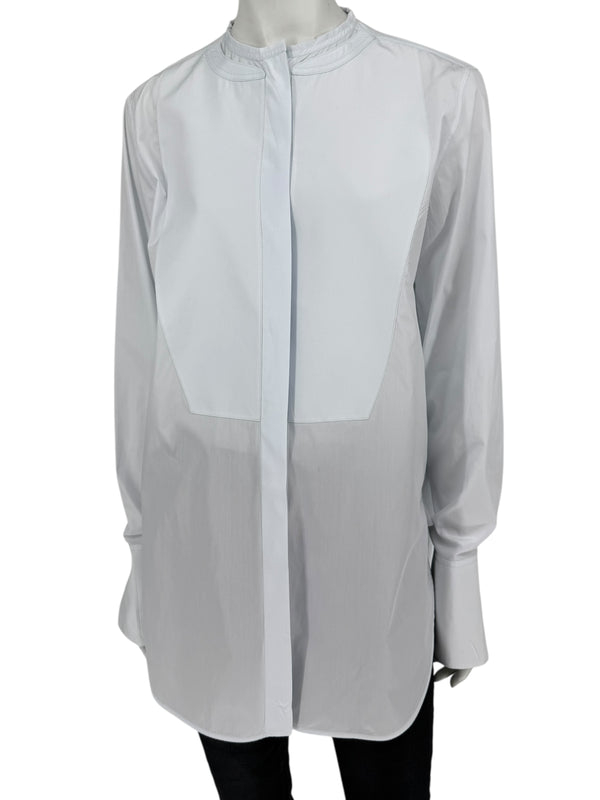 Celine Clean-Line Pale Blue Cotton Shirt with Concealed Placket – FR 42