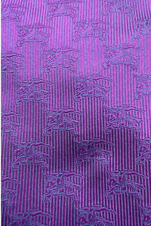 Burberry London Purple Equestrian Knight Silk Tie – Excellent Pre-Owned Condition