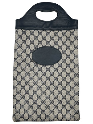 Gucci Vintage GG Canvas &  Leather Champagne Bottle Carrier – Made in Italy