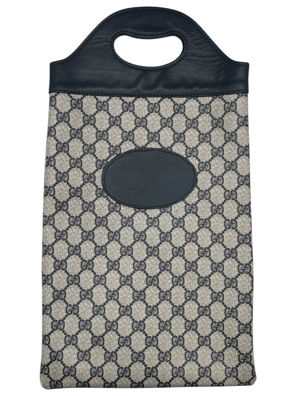 Gucci Vintage GG Canvas &  Leather Champagne Bottle Carrier – Made in Italy