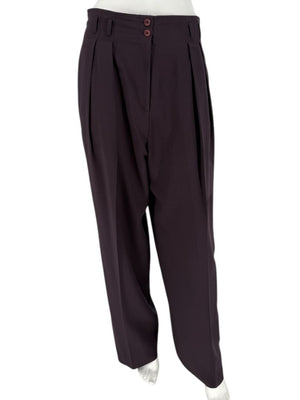 Ron Leal Aubergine Wool-Blend Two-Piece Set – Size 12