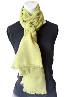 Lime Green Tonal Novacheck Silk Scarf
