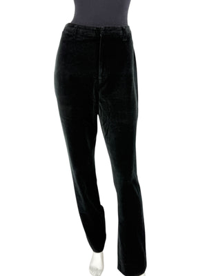 Linda Allard for Ellen Tracy Black Velvet Straight-Leg Trousers – Size 12
