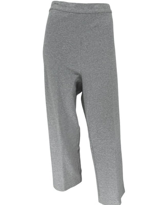 Joan Vass Gray Sequin-Embellished Knit Top & Pant Set – Size XL
