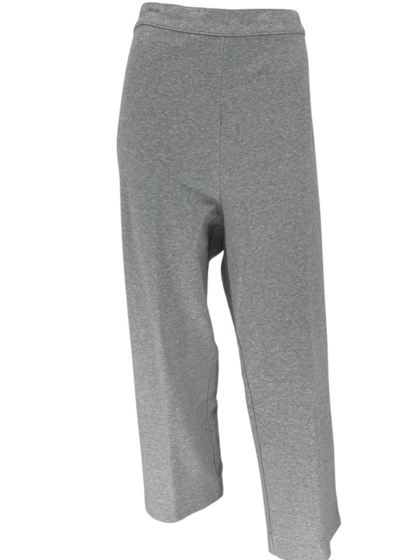 Joan Vass Gray Sequin-Embellished Knit Top & Pant Set – Size XL