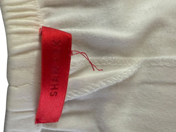 Shamask White Elastic-Waist Pants – Size 2X